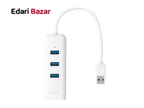 خرید هاب USB 3.0 سه پورت و کارت شبکه تی پی-لینک مدل UE330