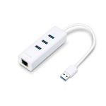 هاب USB 3.0 سه پورت و کارت شبکه تی پی-لینک مدل UE330