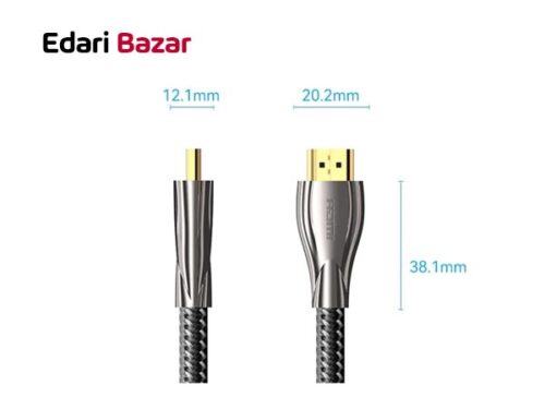 قیمت کابل تبدیل HDMI Male به HDMI Male ونشن مدل Cotton Braided 4K طول 0.5 متر
