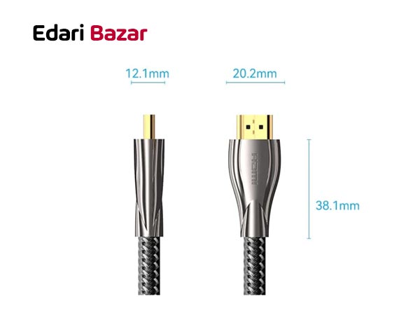قیمت کابل تبدیل HDMI Male به HDMI Male ونشن مدل Cotton Braided 4K طول 0.5 متر