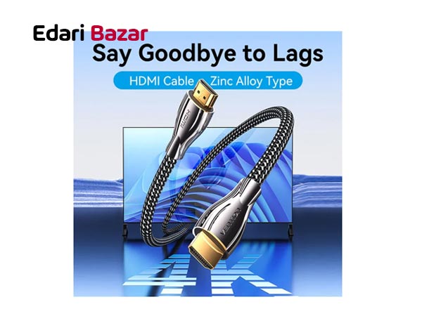 فروش کابل تبدیل HDMI Male به HDMI Male ونشن مدل Cotton Braided 4K طول 1.5 متر (ALMBG)