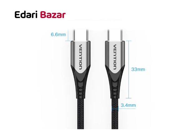 قیمت کابل شارژ Type-C to Type-C ونشن مدل TADHF طول یک متر