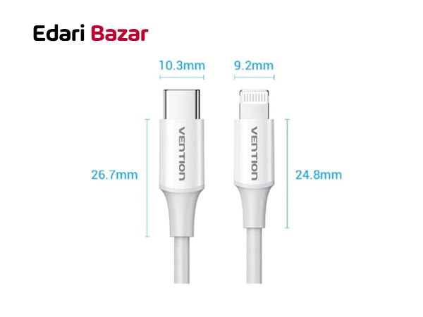 قيمت کابل شارژ Type-C به لایتنینگ ونشن مدل TASWF طول 1 متر