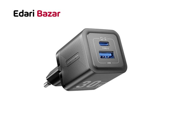 قیمت شارژر دیواری 30 وات دو پورت ونشن مدل FEQB0-EU