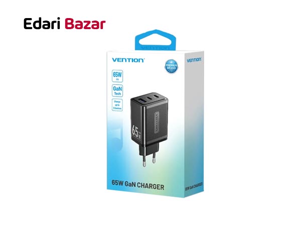 قیمت شارژر دیواری 65 وات سه پورت ونشن مدل FERB0-EU