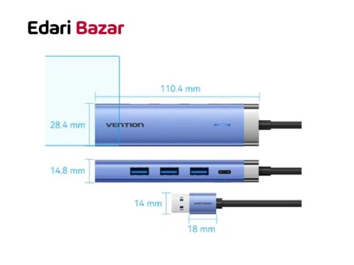 قیمت هاب مبدل 5 پورت USB 3.0 ونشن مدل TGFSB