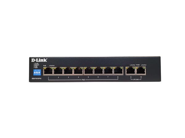 سوئیچ 8 پورت POE دی لینک مدل DES-F1010P-E